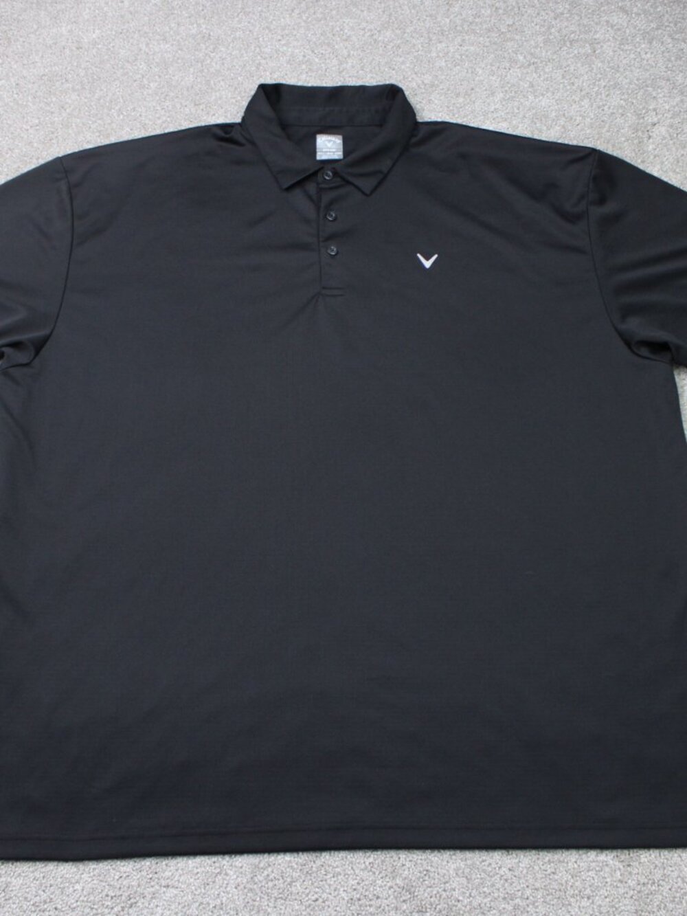 Callaway Polo Shirt Men 4XLT XXXXL-Tall Black Opti-Dri Golf Stretch Short Sleeve